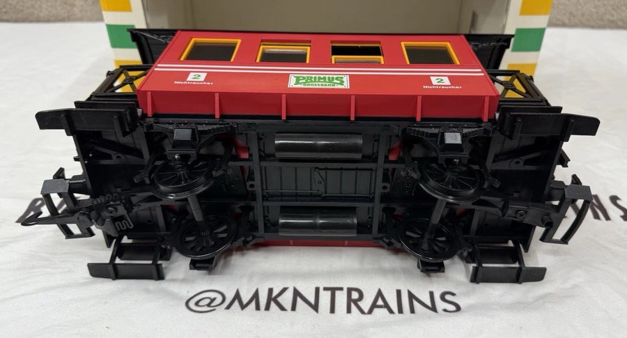LGB PRIMUS 93107 RED NICHTRAUCHER #2 PASSENGER CAR NOS New G Scale