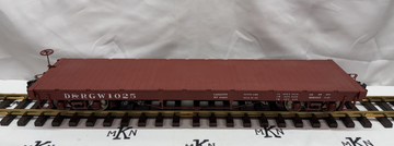 Accucraft AMS G Scale 1:20.3 D&RGW Flat Car #1023 Narrow Gauge