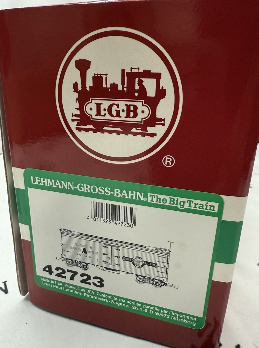 LGB G Scale 42723 Hood’s Grade A Milk Reefer Car G Scale LN/Box/Sleeve