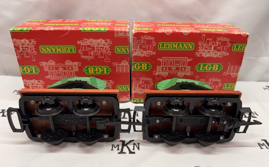 LGB 4046 CABLE REEL FLAT CAR GREEN (2 total) G SCALE
