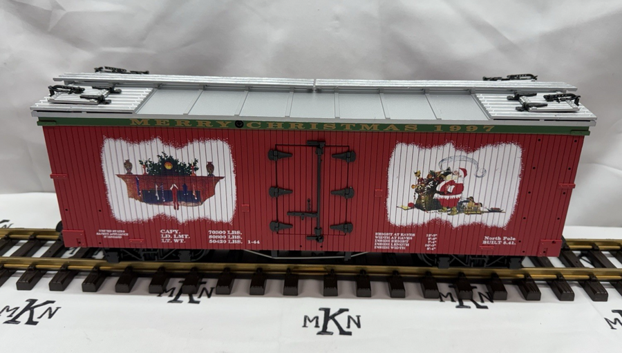 USA Trains R-13015 Christmas 1997 Refrigerator Reefer car G Scale