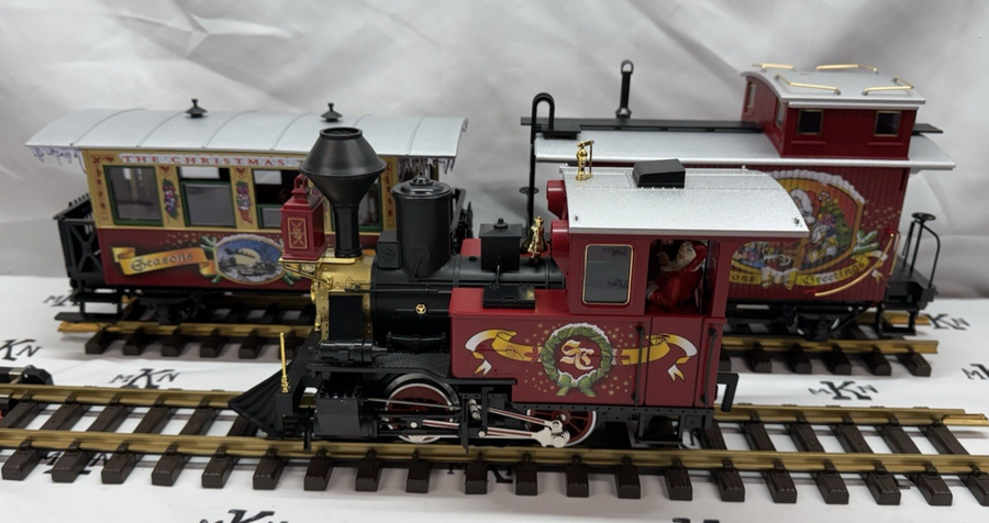 LGB 72550 Christmas Steam Engine Train Set G Scale Complete Lighted MINT
