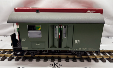 LGB 41520 Baggage Car Coach "DR" European Green Stage Coach NIB MINT G Scale