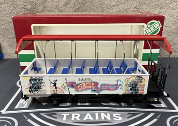 LGB 3125 G Scale Open Air Circus Passenger Car New in Box.