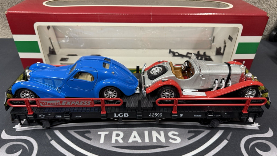 LGB 42590 G Scale Classic Car Carrier Train Car Collection Item LN/BOX