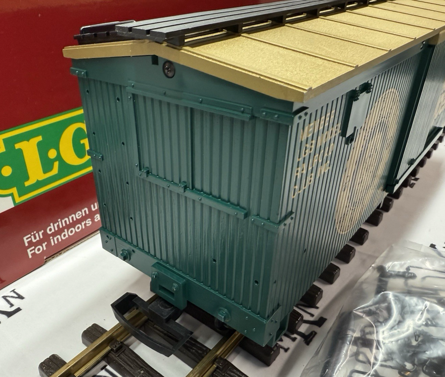LGB 46675 BIG TRAIN OPERATOR Model Railroad Club Box Car G Scale Brand New