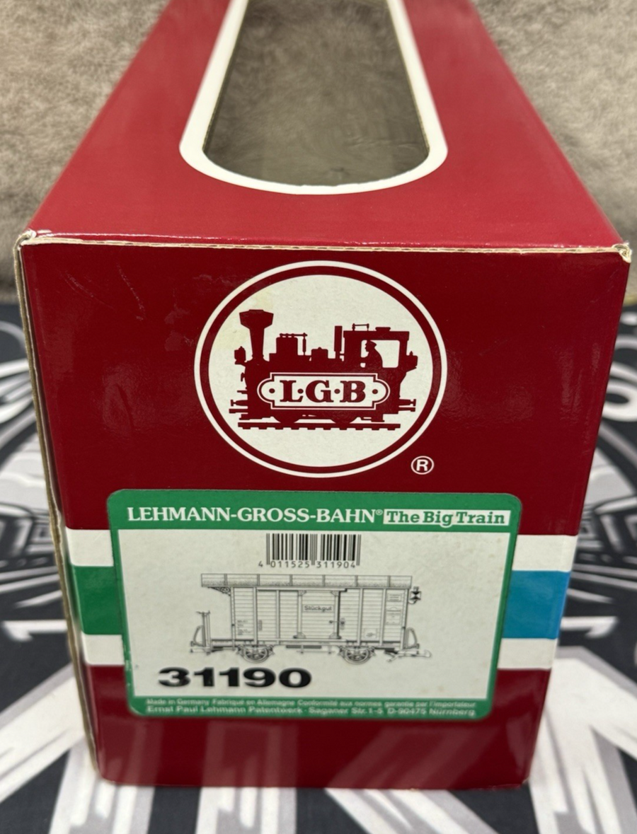 LGB 31190 Stuckgut Wagon metal wheels lights G scale LN/Box