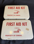 Conrail First Aid Kit Portable White Set Empty Box Case Vintage