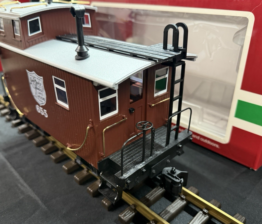 LGB 46655 SR&RL Sandy River Rangeley Lakes Caboose Metal Wheels Knuckles G Scale