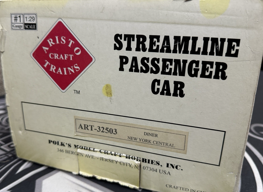 Aristocraft ART-32503 Streamline New York Central Diner Passenger Car G Scale LN