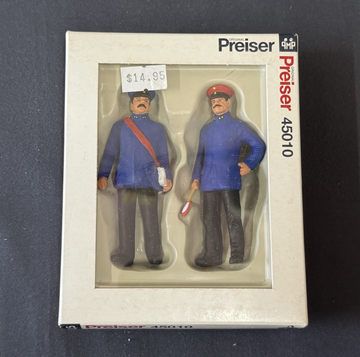 Preiser G 45010 Railway Personnel Station Attendant Conductor People New