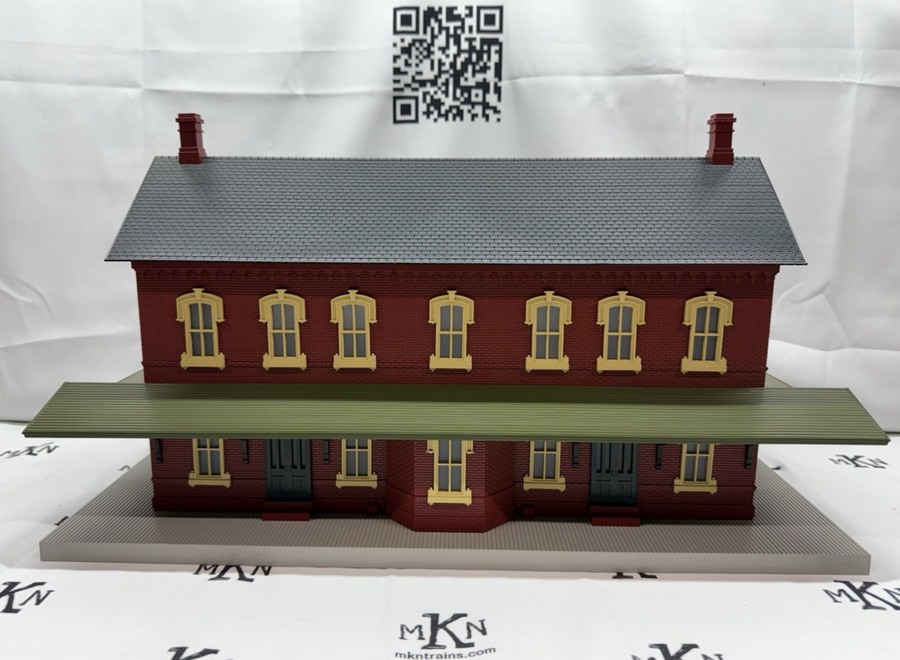 MTH Rail King O Scale 30-90094 Dark Red Stone Passenger Station