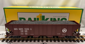 RAILKING One Gauge 70-75015 PRR Pennsylvania Hopper Coal Load #747538 G MINT