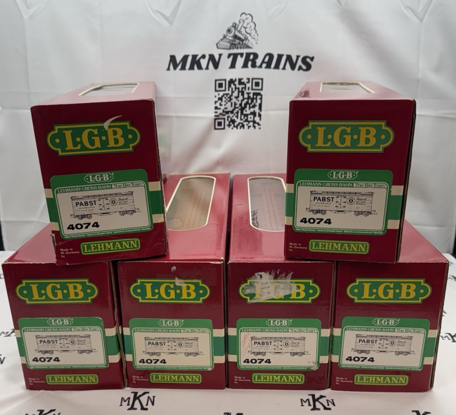LGB 4074 PABST BEER Refrigerator Reefer Cars NEW/LN/Box G Scale 6 Total Lot