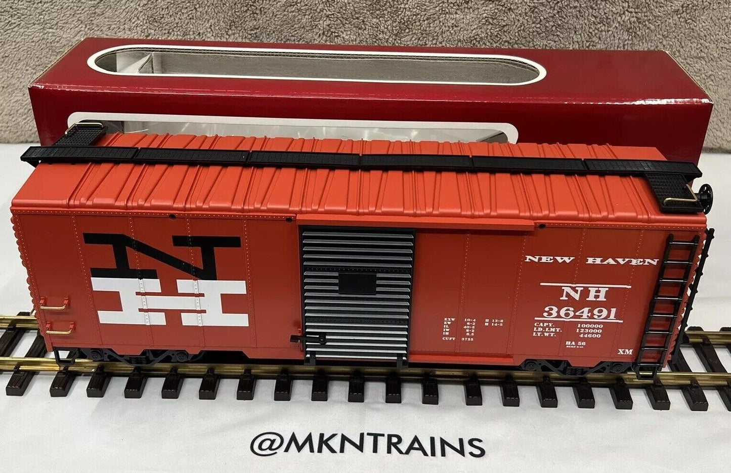 LGB 40917 New Haven Steel Boxcar NH 36491 G Scale Brand New