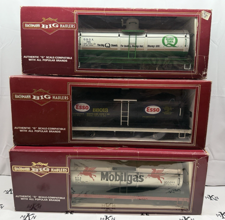Bachmann Big Haulers Single Dome Tank Cars 3 Total Lot LN Metal wheels