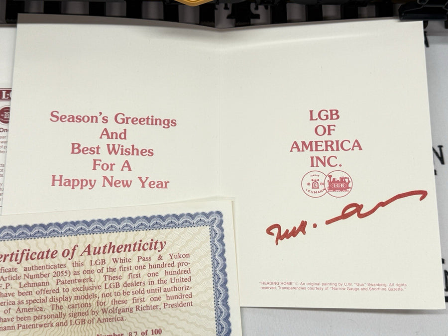 LGB 2055 LIMITED EDITION WOLFGANG WHITE PASS ALCO DIESEL LOCO 87 OF 100! NIB