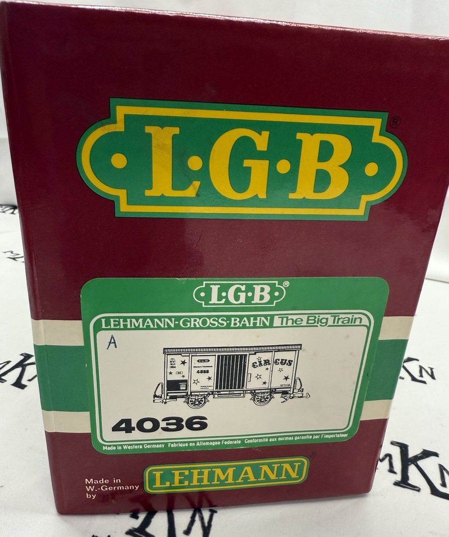 LGB 4036 Circus Cage Animal Car G Scale with Circus Animal Ramp/Rails LN/Box