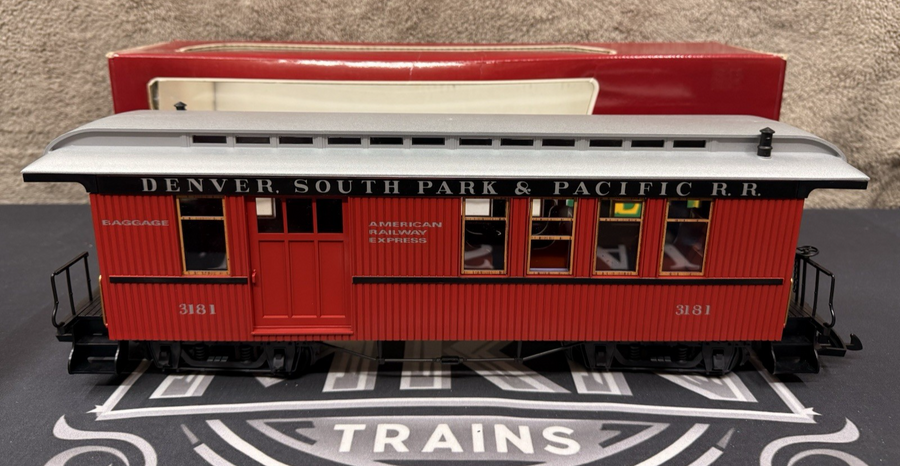 LGB 3181 Denver, South Park & Pacific RailRoad Passenger Coach Car G Scale LN/Bo