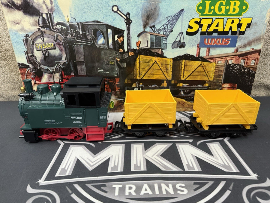 LGB 20601 G-Scale Vintage 99 5001 With 2 Cars & Circle Track Plastic Toy NEW