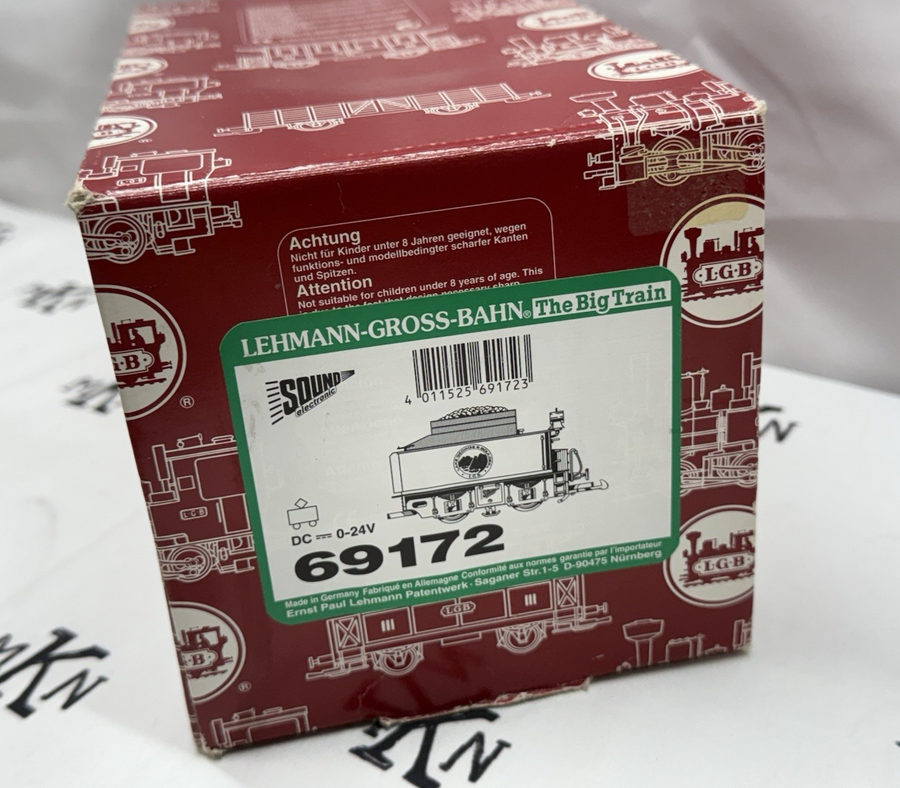 LGB 69172 Powered Steam Sound Tender Lake George & Boulder G Scale