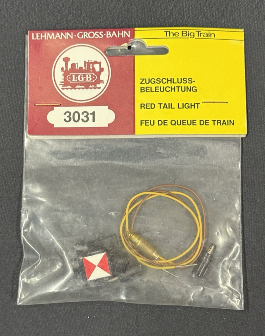 LGB 3031 Lehmann Gross Bahn Red Tail Light NEW SEALED NOS G Scale