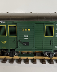 LGB 3019 G Postal Car Caboose wagon Tested lighted LN