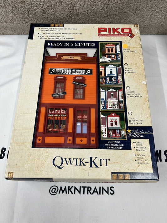 Piko 62721 G Music Shop Building Qwik Kit G Scale New Sealed Same Day Shipping