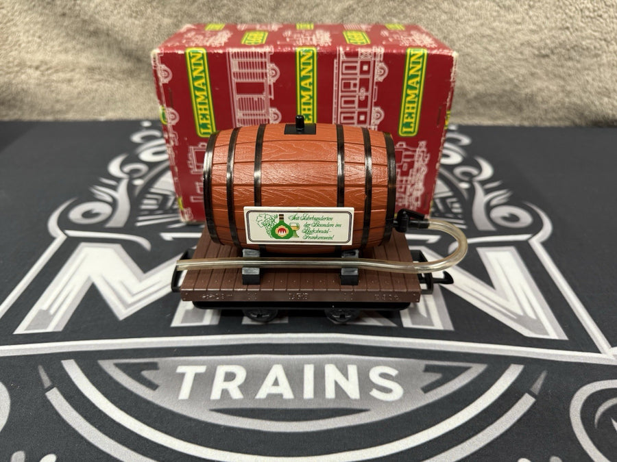 LGB 4047 G-Scale Wine Beer Barrel in Original Box NEW old stock G Scale Flat Car