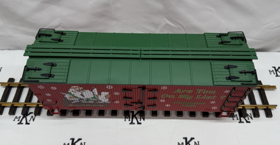 USA Trains R-13011 Christmas "Are You On My List" 1993 Reefer Metal Wheels G