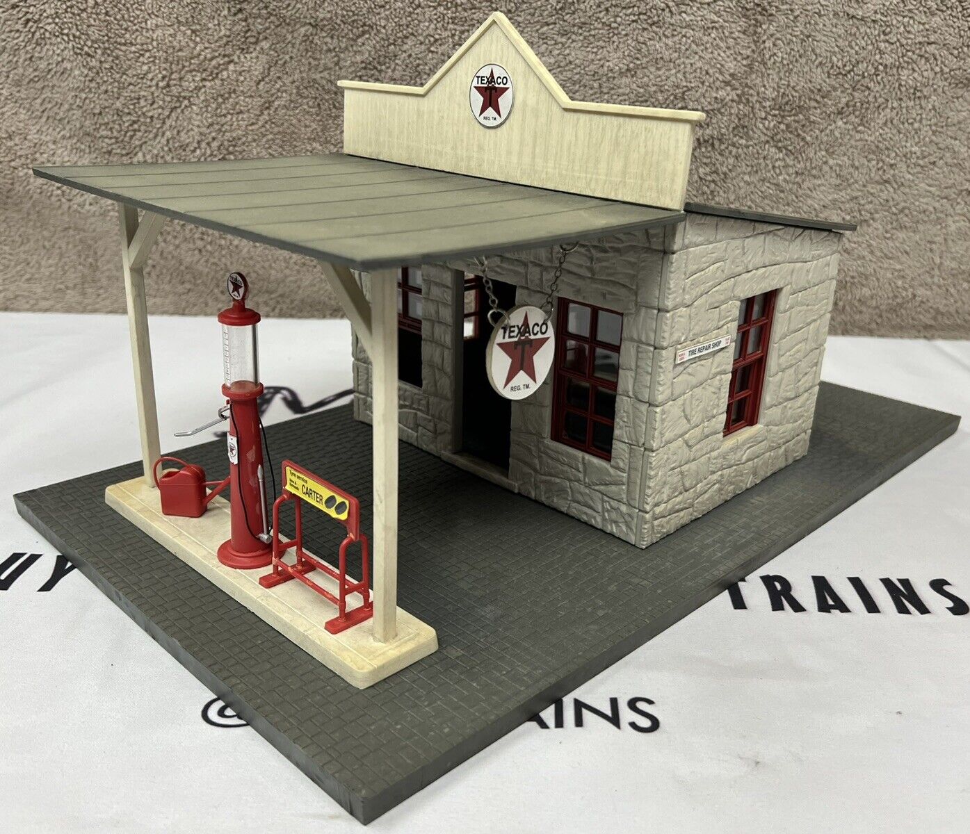 PIKO 62264 TEXACO Gas Station With Base Plate Assembled G Scale Excellent