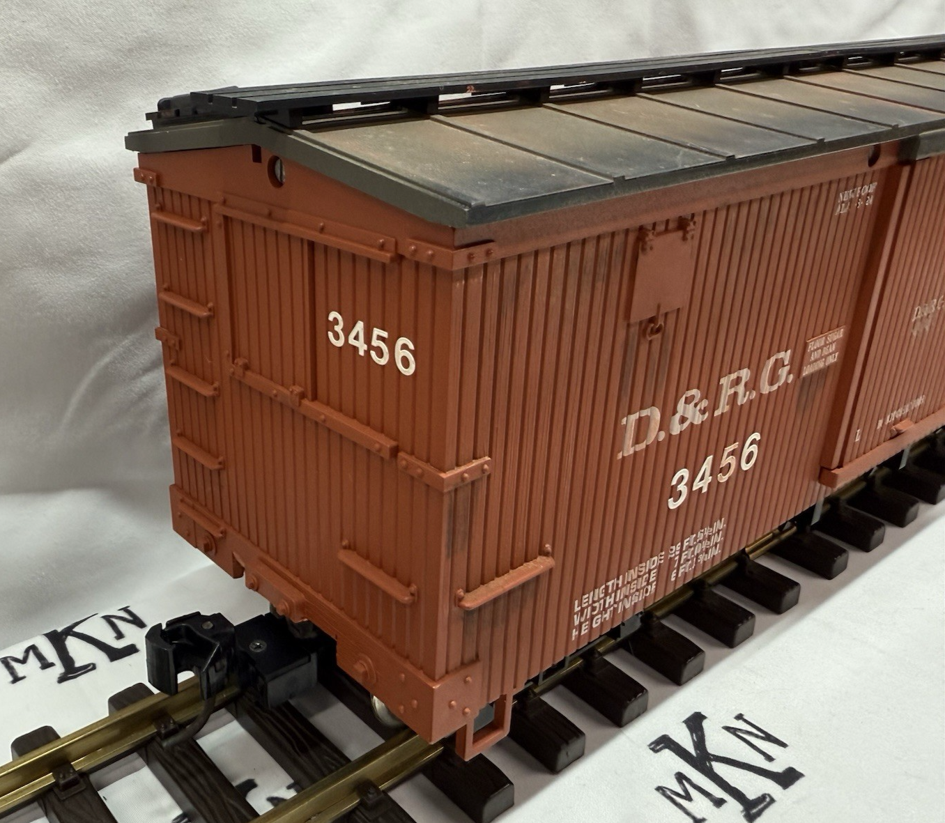 Box Rabbit 4067 LGB 4067 G Scale Denver & Rio Grande Box Car metal wheels weathered ka ...