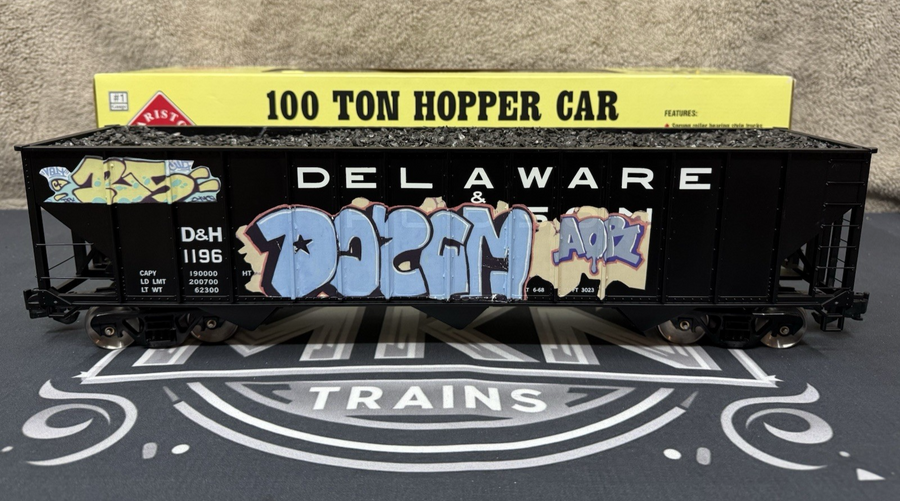 Aristo craft ART 41425 Delaware & Hudson 100 Ton Hopper Graffiti G Scale LN/BOX