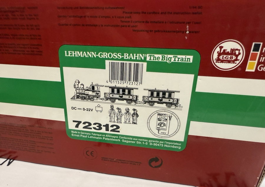LGB 72312 Lake George & Boulder Passenger Starter Set G Scale Train Only LN