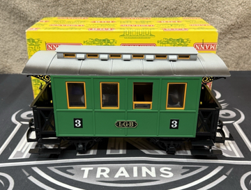 LGB 3010 Green #3 G Scale 3rd class Passenger car EX/Box Early Years Vintage