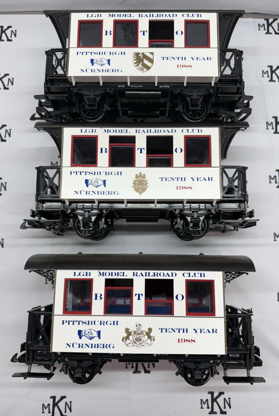 LGB Pittsburgh 1988 NURNBERG 10th Year Limited Edition Set White G Scale RARE