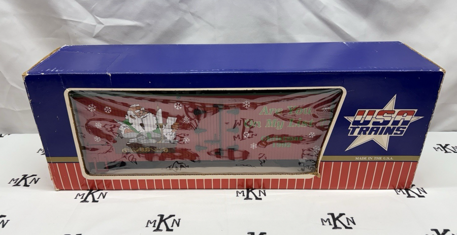USA Trains R-13011 Christmas "Are You On My List" 1993 Reefer Metal Wheels G