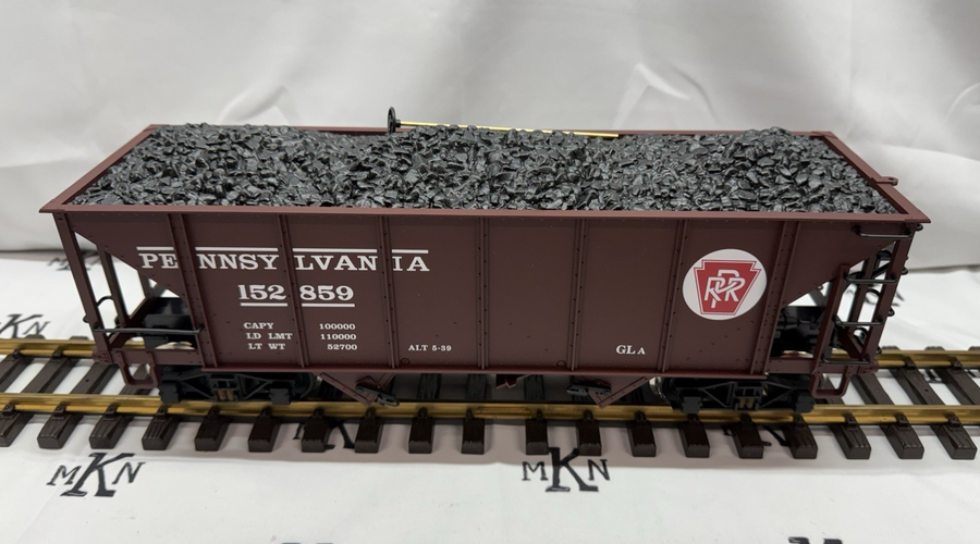 LGB 44763 Pennsylvania PRR 2 Bay Coal Hopper G Scale Metal Wheels #152859