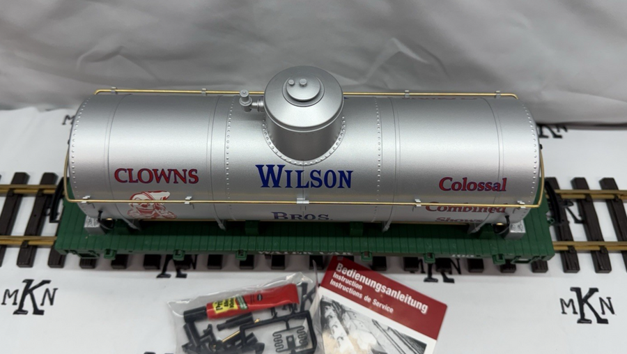 LGB 4080 DG Wilson Bros. Circus Train "Clowns" Water Tank Car G Scale
