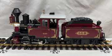 LGB 2217D Steam Locomotive and Powered Tender Red G Scale Rare Item