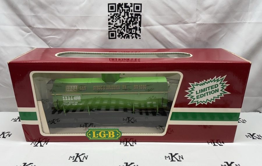 LGB 4080-Y05 San Diego & Arizona Green Tanker Car G Scale