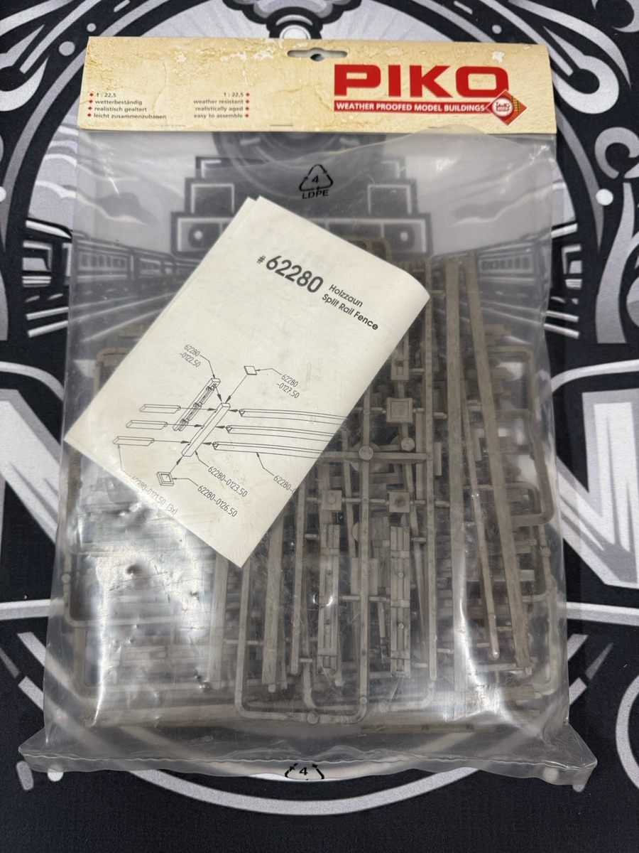 PIKO 62280 Split Rail Fence New G Scale Train layout Scenery Sealed Package
