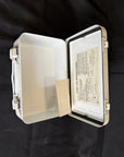 Vintage Burlington Northern Railroad First Aid Kit Green Metal Empty 