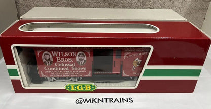 LGB 3084 - DG Limited Edition Wilson Bros. Circus Ad Baggage Car  G Scale New