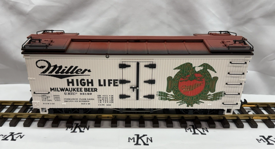 LGB 4072 MILLER HIGH LIFE REFRIGERATOR Reefer Car G Scale LN/BOX