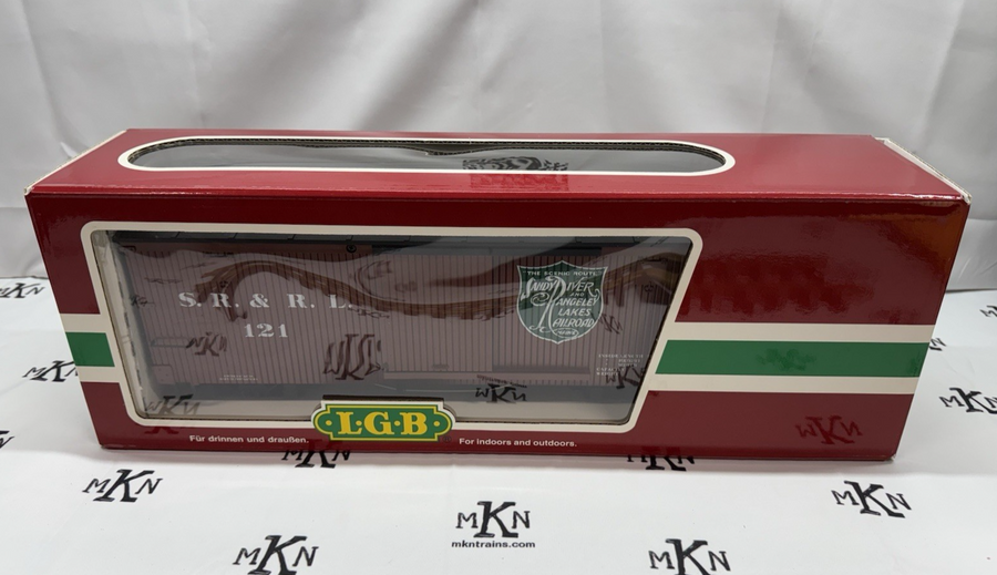 LGB 48670 Sandy River & Rangeley Lakes Boxcar metal wheels knuckles #121 G Scale