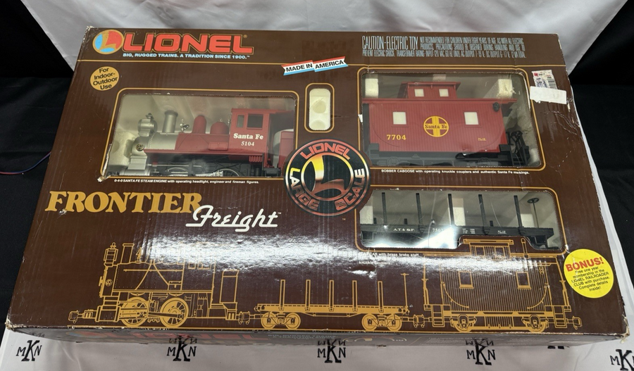 Lionel G Gauge Santa Fe Frontier Freight Set 8-81002 Complete Ex G Scale