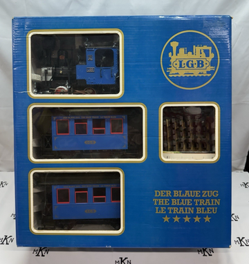 LGB 20301BZ The Blue Train Starter Set G Scale Complete LN with Track