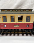 LGB 3011 2rd Class Passenger Coach G Scale Red with seated people. LN/Box