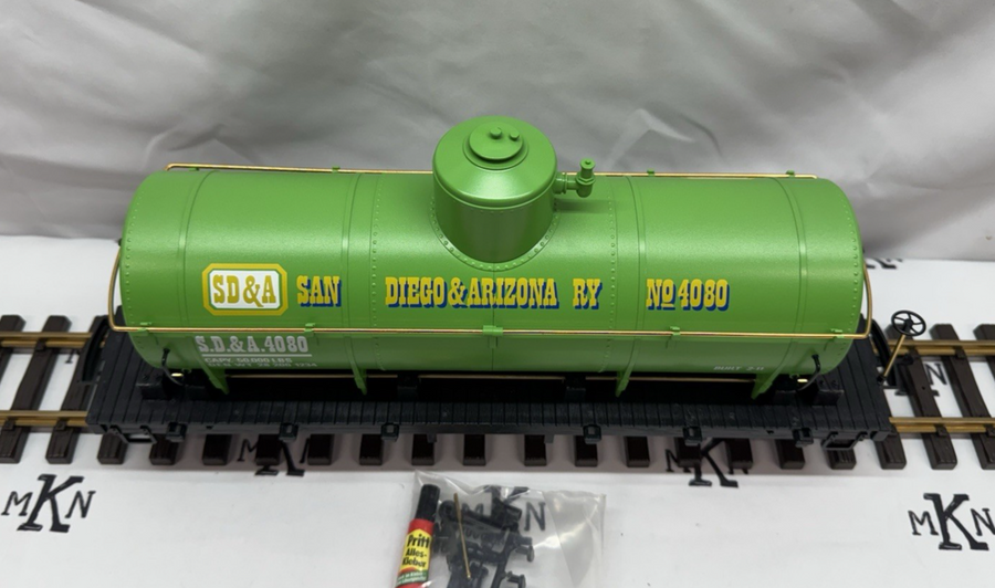 LGB 4080-Y05 San Diego & Arizona Green Tanker Car G Scale